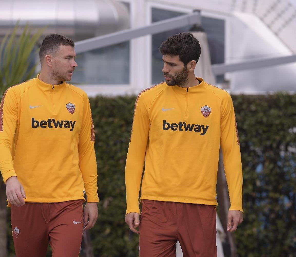 Edin Dzeko e Federico Fazio, di LaPresse