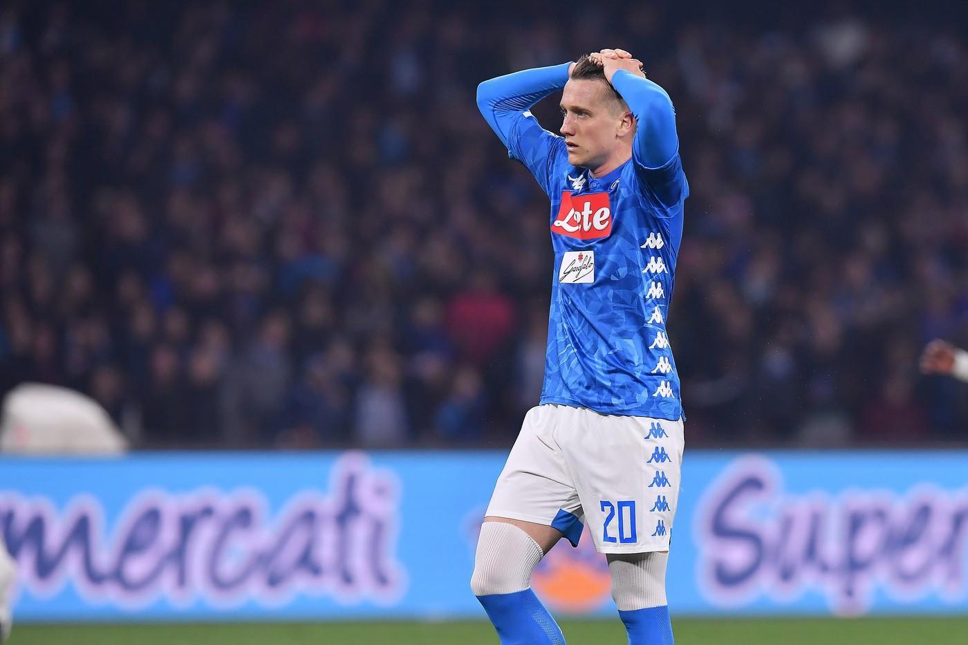 Zielinski in azione col Napoli