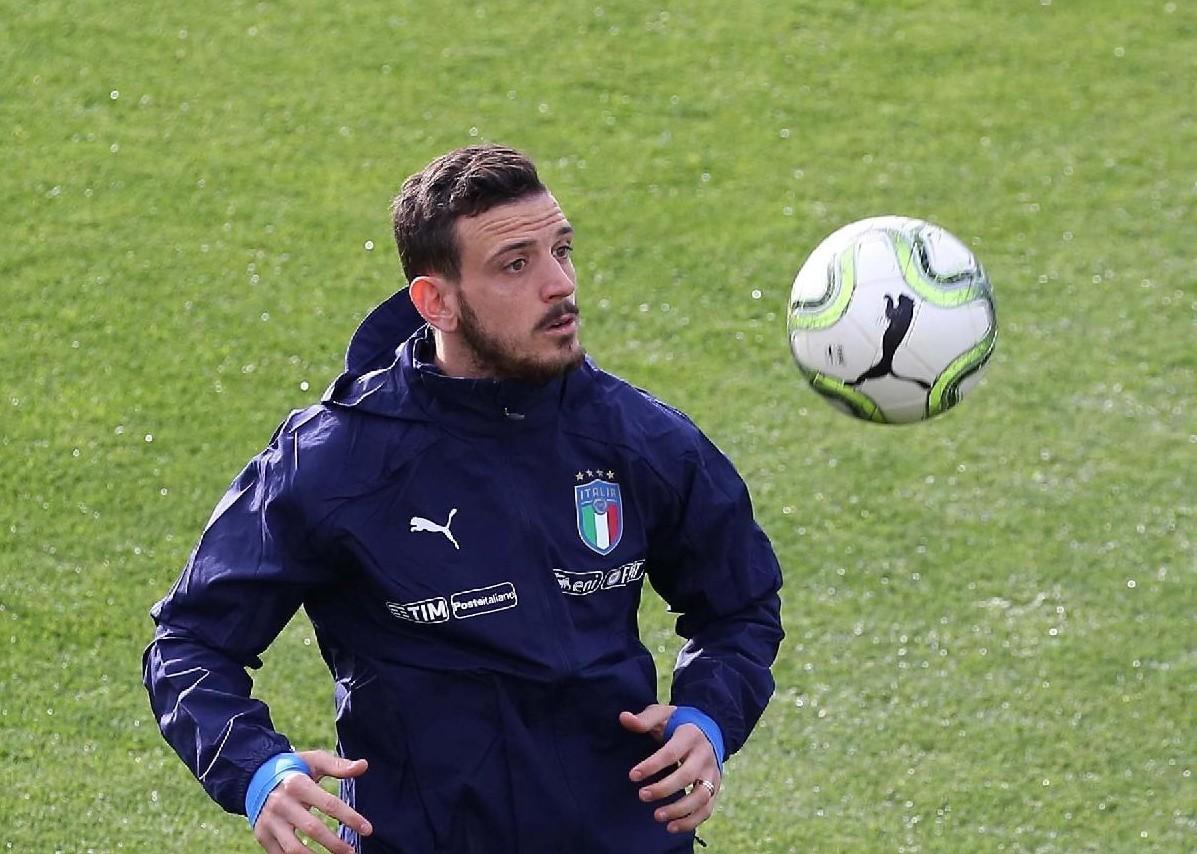 Alessandro Florenzi in allenamento con la Nazionale, di LaPresse