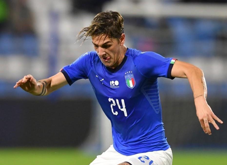 Nicolò Zaniolo in azzurro, di LaPresse