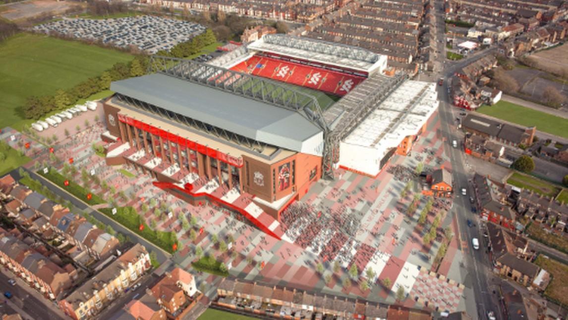 Il progetto di ampliamento dello stadio del Liverpool che porterà Anfield a 60mila posti