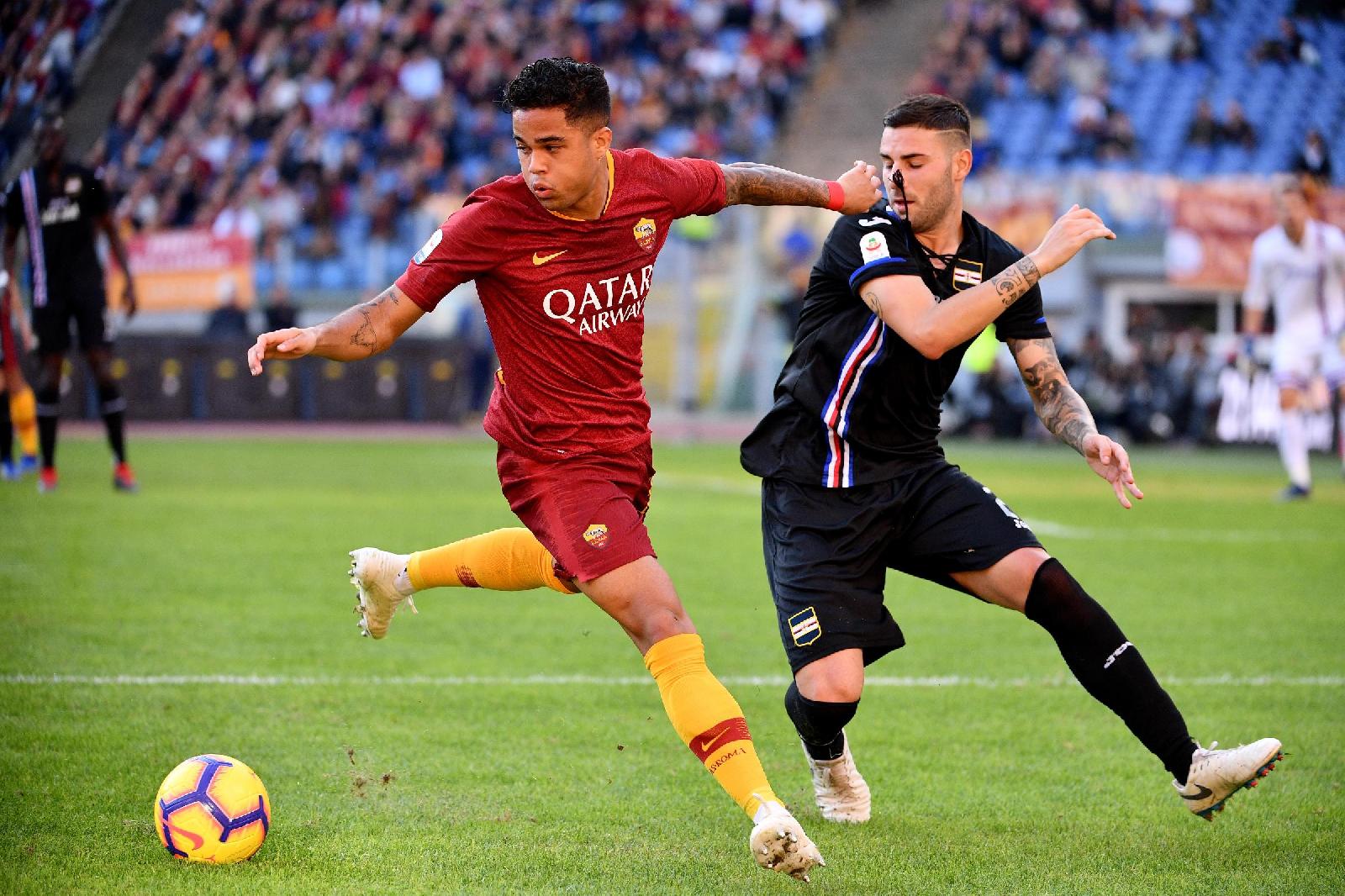 Justin Kluivert nella gara d'andata, di LaPresse