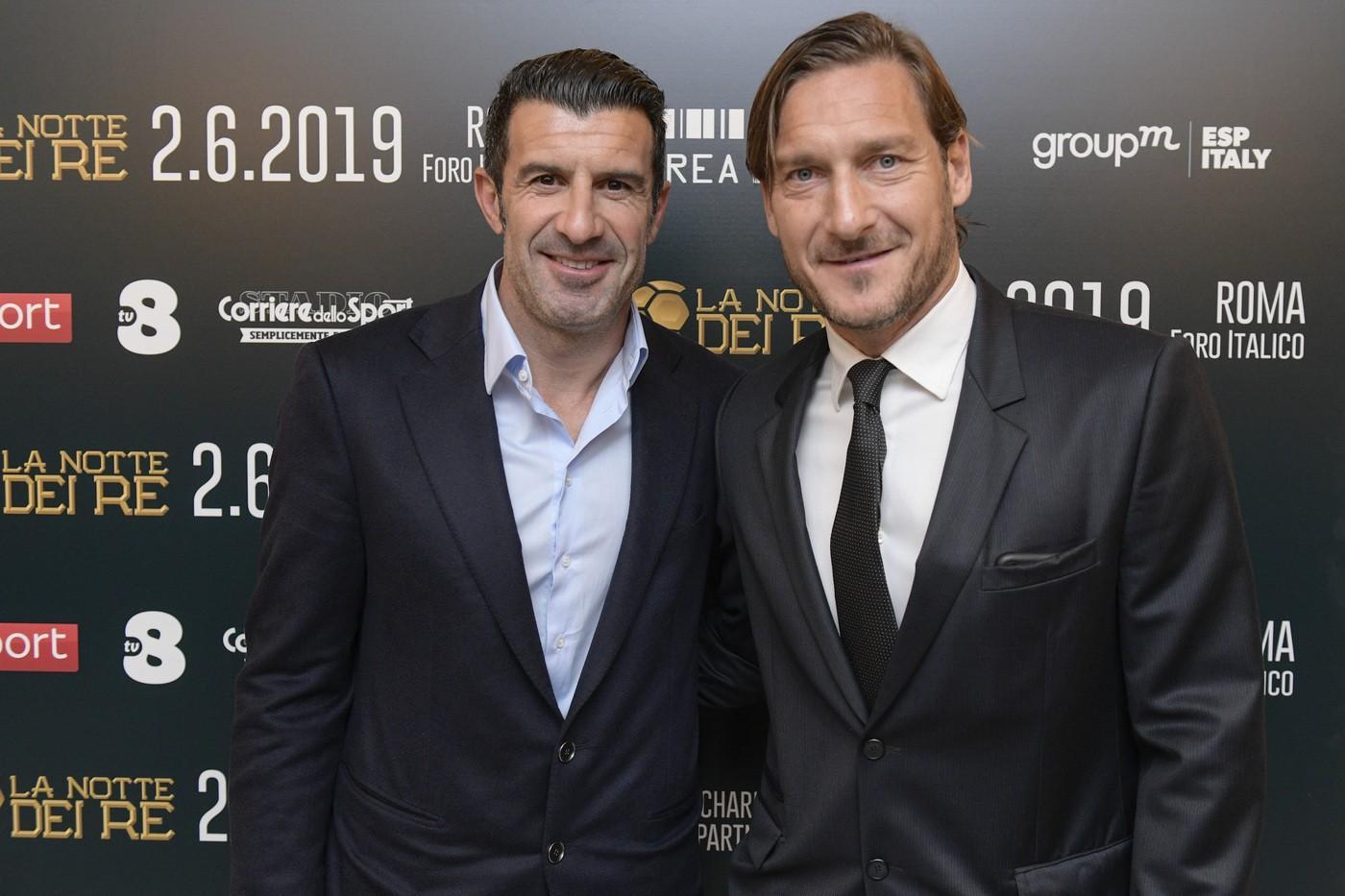 Totti e Figo protagonisti alla presentazione de, di LaPresse