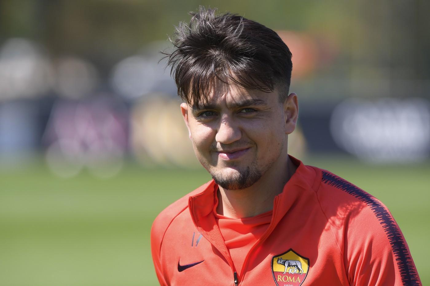 Cengiz Ünder in allenamento, di LaPresse