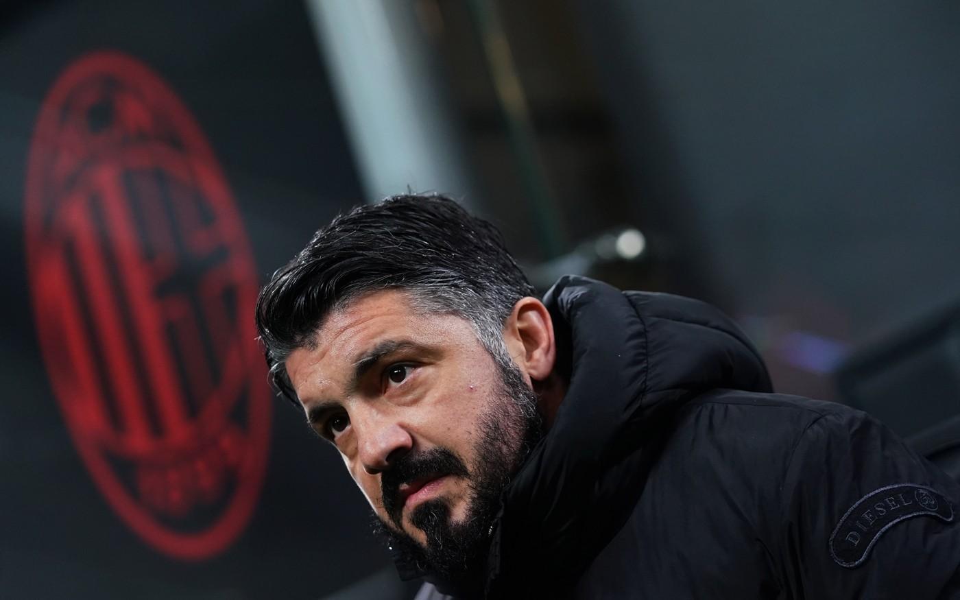 Il tecnico del Milan Gattuso, di LaPresse