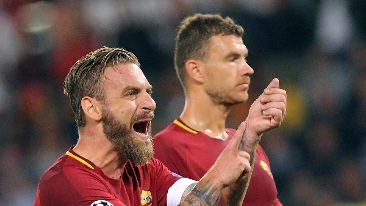 Daniele De Rossi e Edin Dzeko