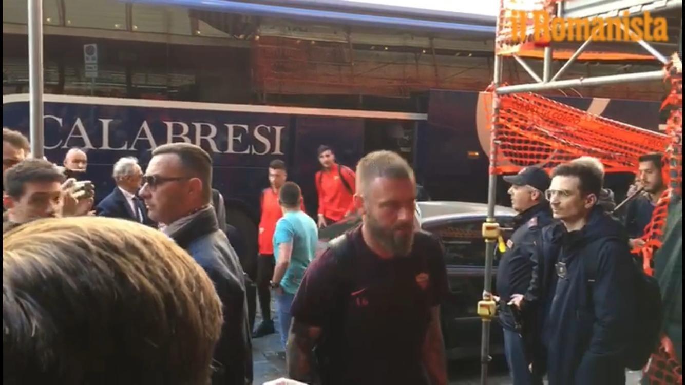 De Rossi e la squadra partono da Termini