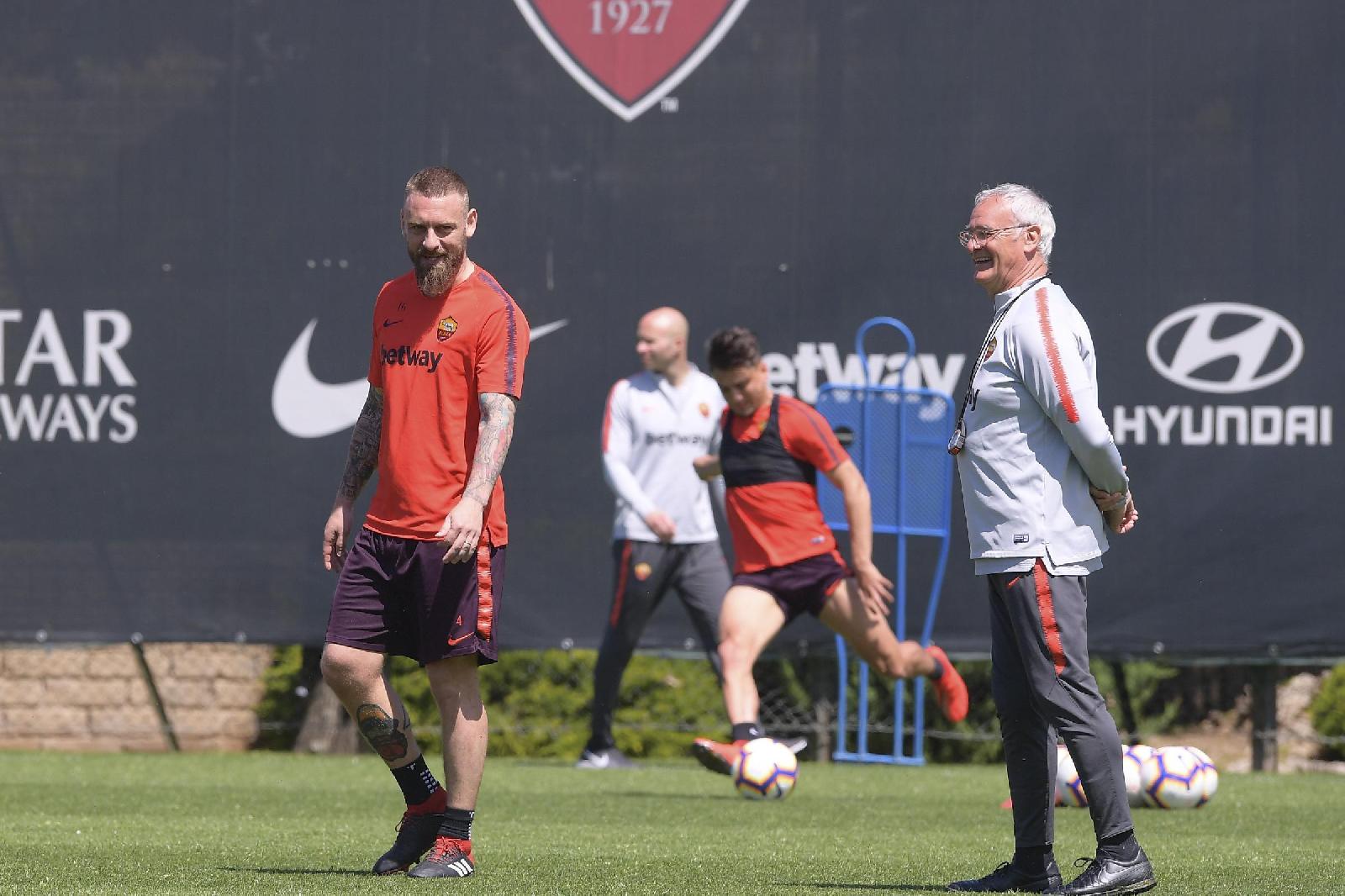 De Rossi e Ranieri in allenamento ai tempi della Roma