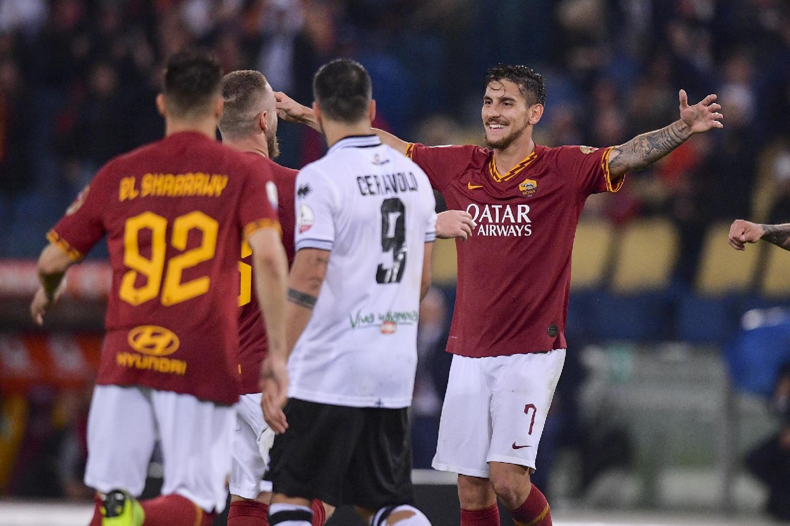 Lorenzo Pellegrini esulta dopo il gol, di LaPresse