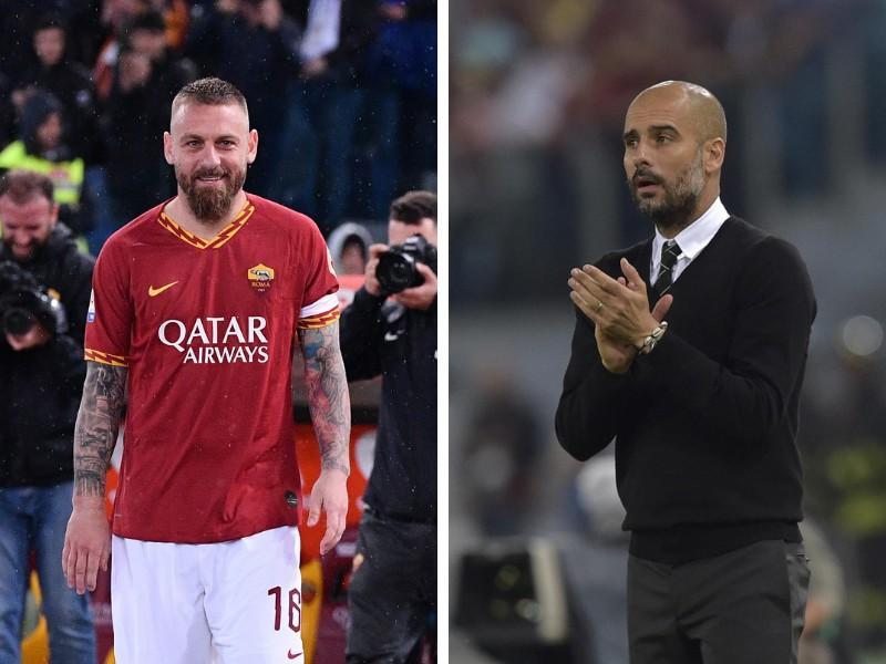 Daniele De Rossi e Pep Guardiola, di LaPresse