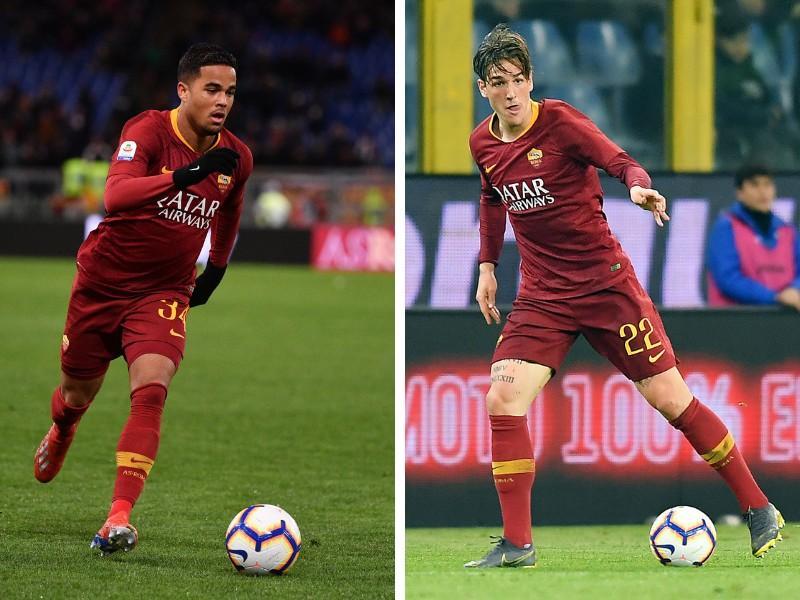 Justin Kluivert e Nicolò Zaniolo, di LaPresse