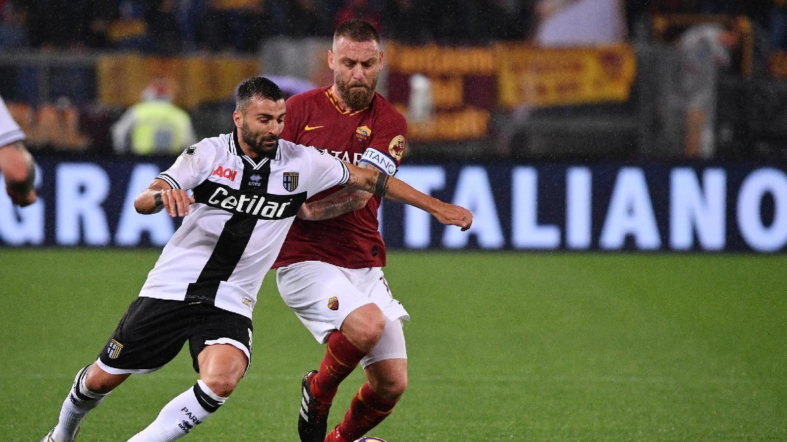 De Rossi in azione durante Roma-Parma, di LaPresse