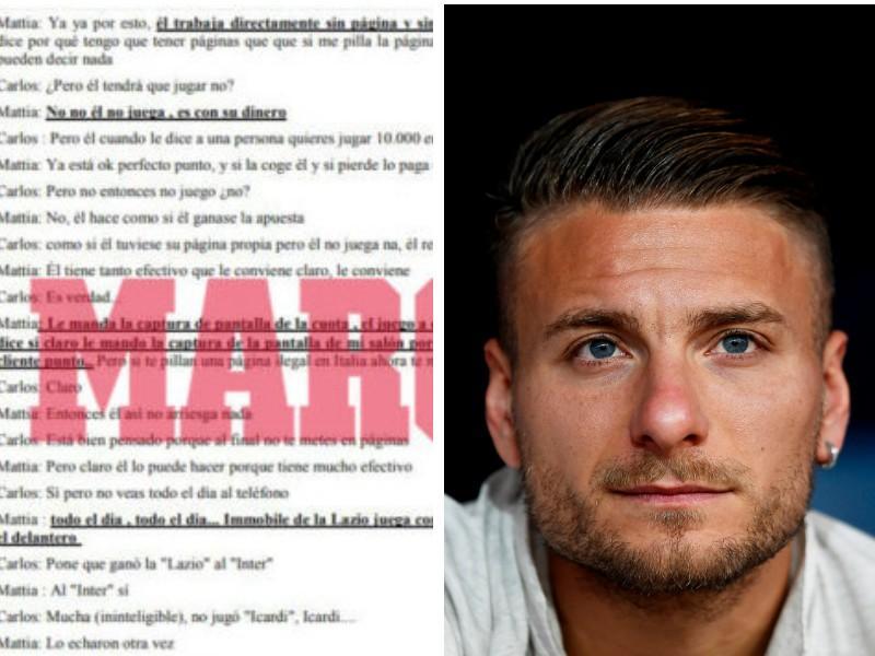 Le intercettazioni pubblicate da Marca, a destra Ciro Immobile, di LaPresse