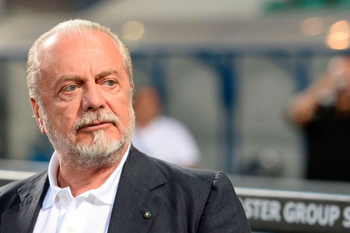 Aurelio De Laurentiis nel corso di una partita