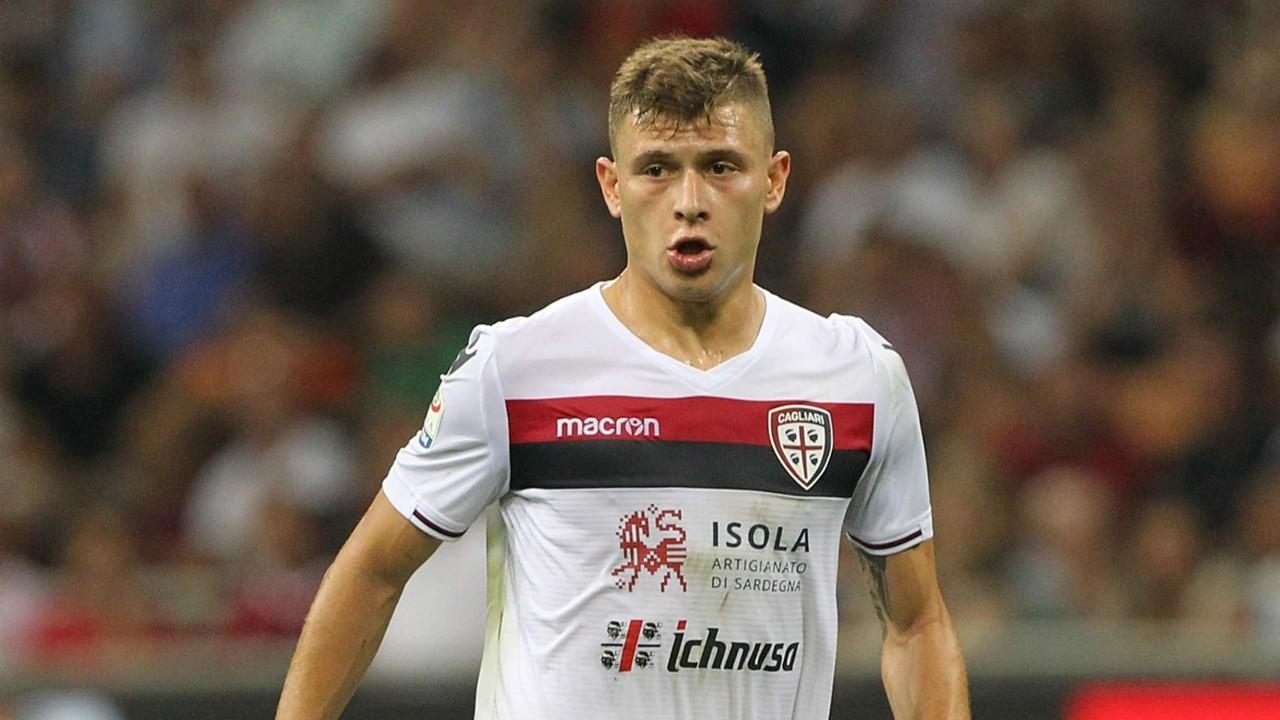 Nicolò Barella, centrocampista del Cagliari, attualmente impegnato nell'Europeo Under 21