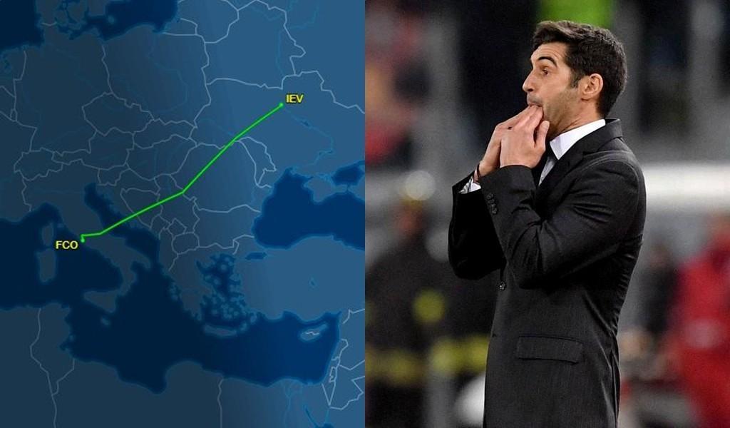 Paulo Fonseca (LaPresse) e il suo volo da Kiev a Roma