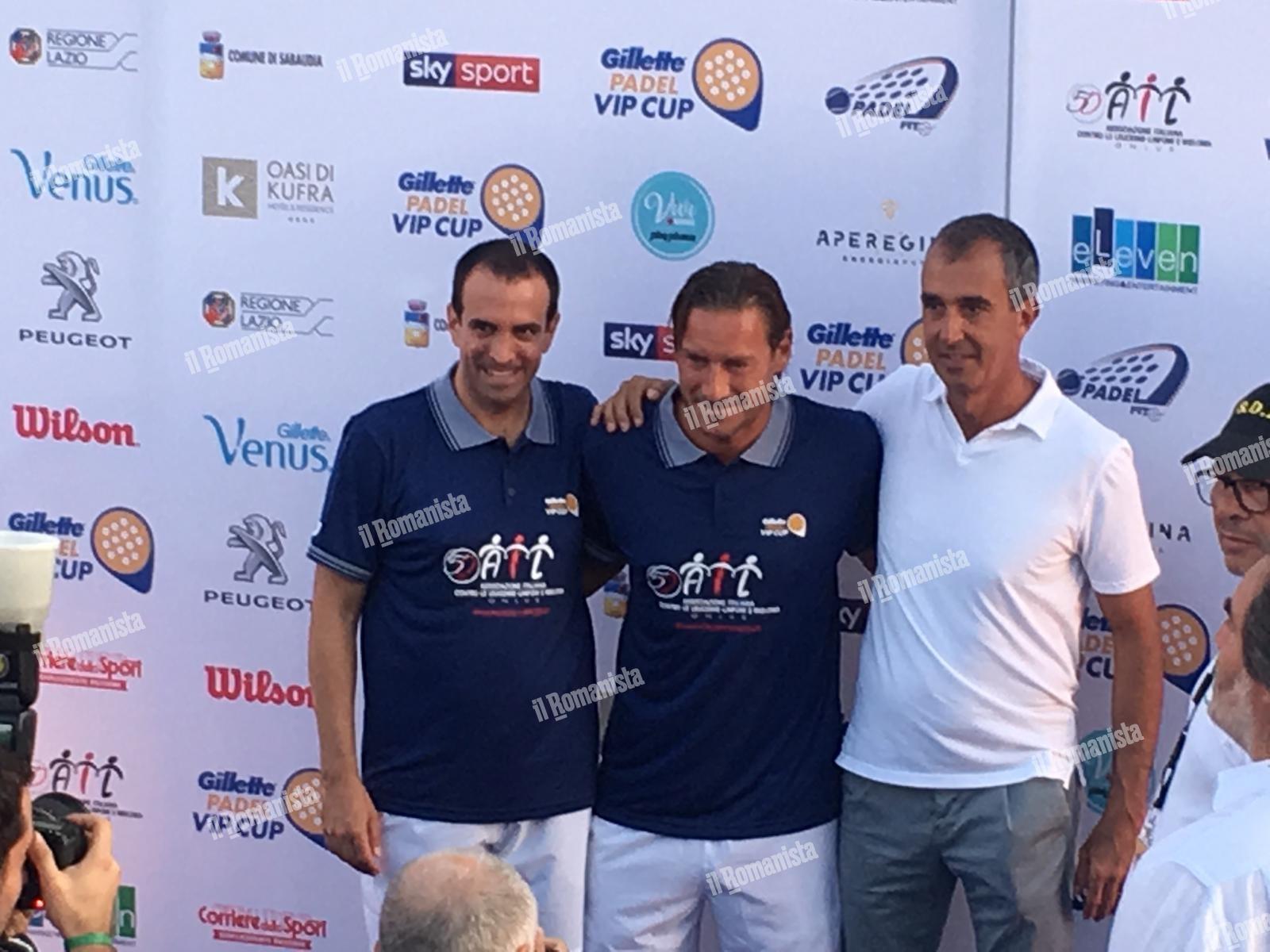 Francesco Totti alla Gillette Padel Vip Cup