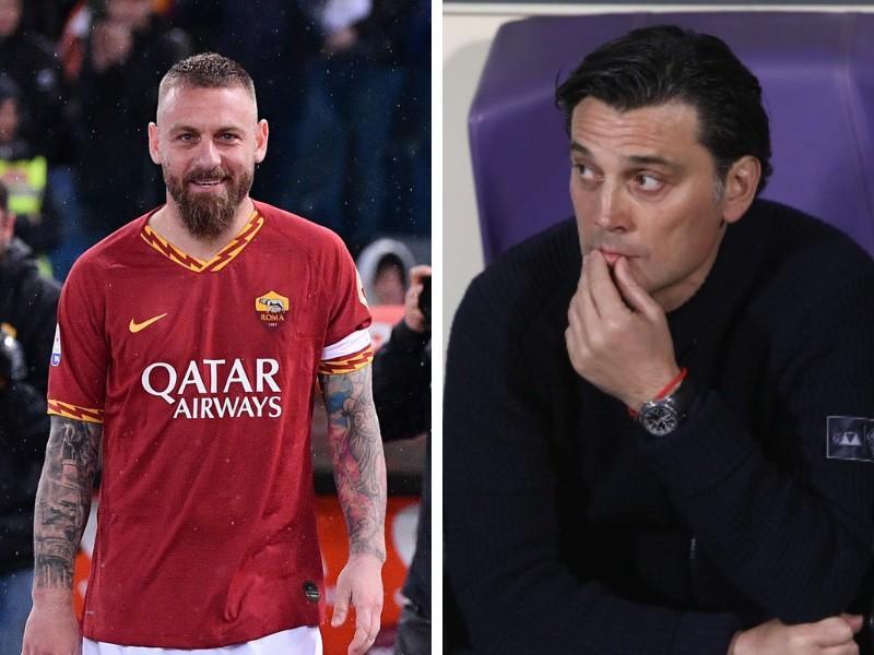 Daniele De Rossi e Vincenzo Montella, di LaPresse