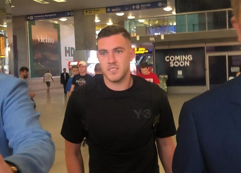 Veretout al suo arrivo a Termini