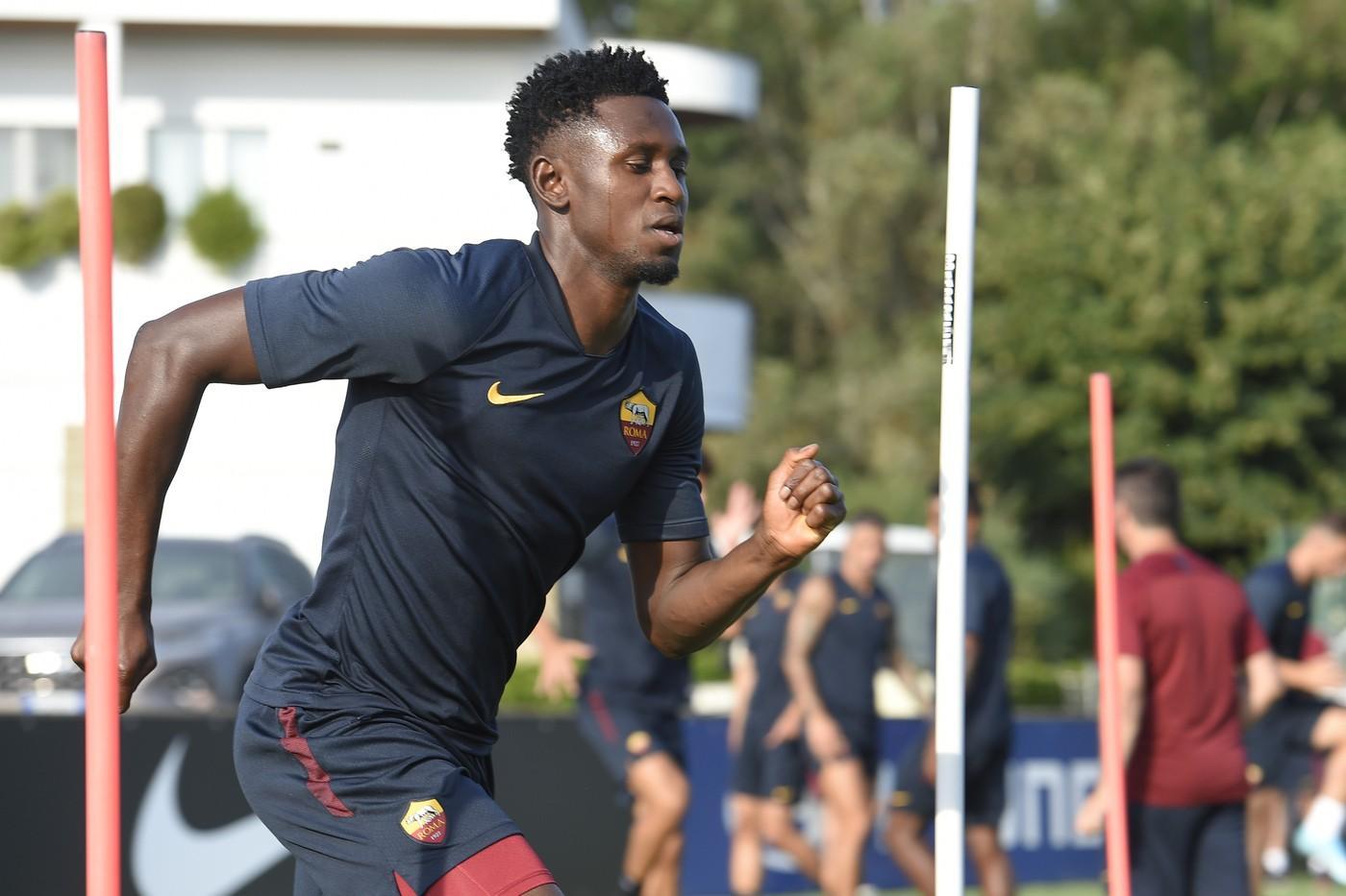 Amadou Diawara in allenamento a Trigoria, di LaPresse