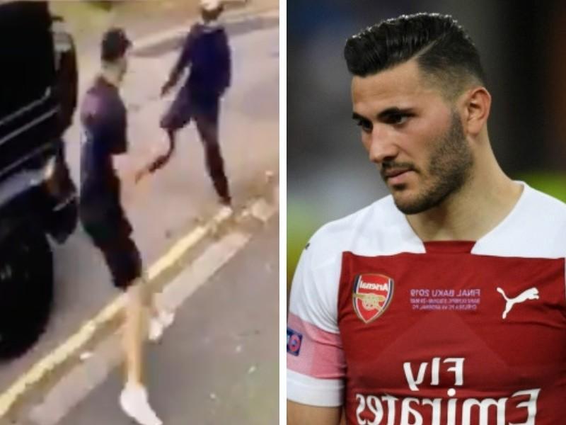 Un fram del video in cui Kolasinac reagisce alla rapina