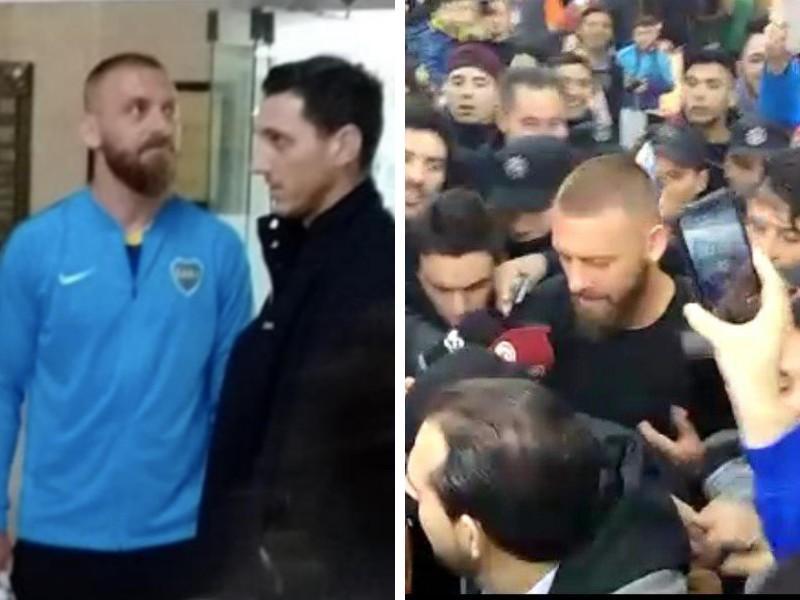 Daniele De Rossi nel suo primo giorno da nuovo giocatore del Boca Juniors