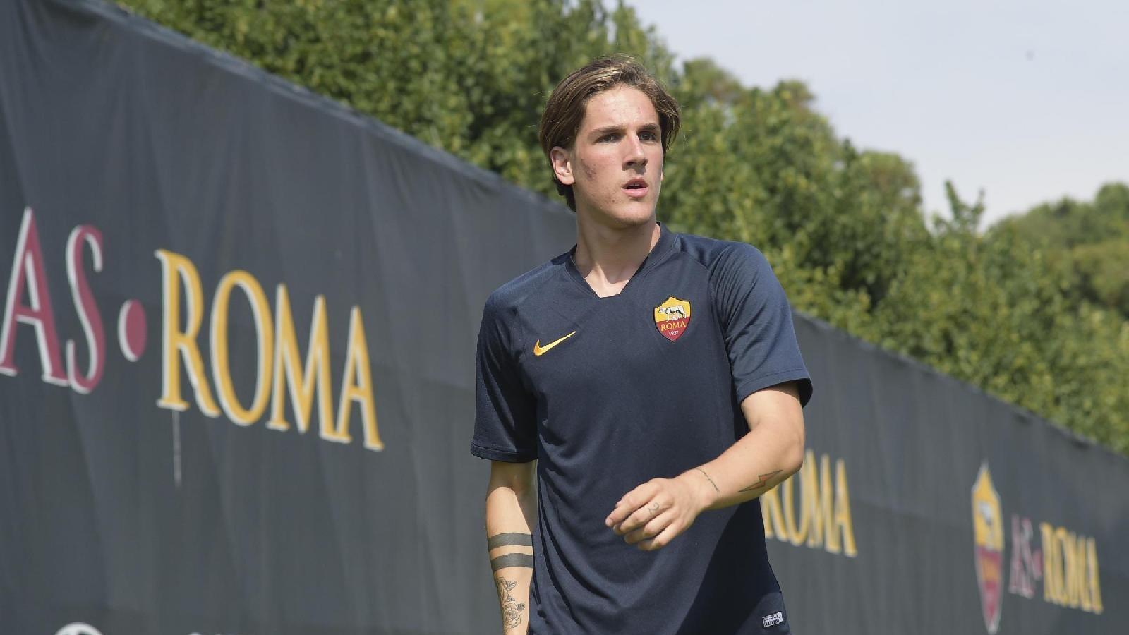 Nicolò Zaniolo in tenuta d'allenamento, di LaPresse