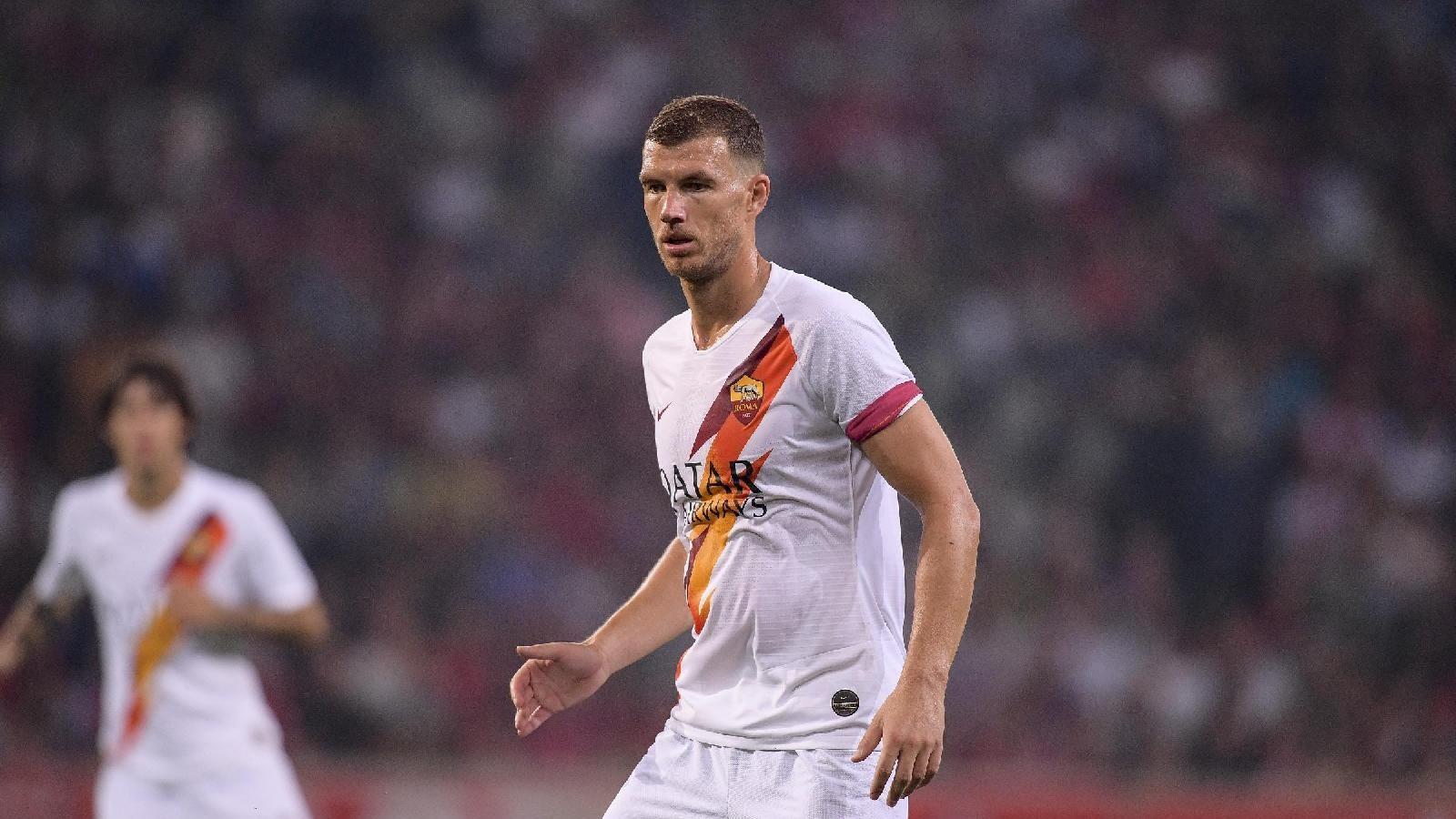 Edin Dzeko nell'amichevole contro il Lille, di LaPresse