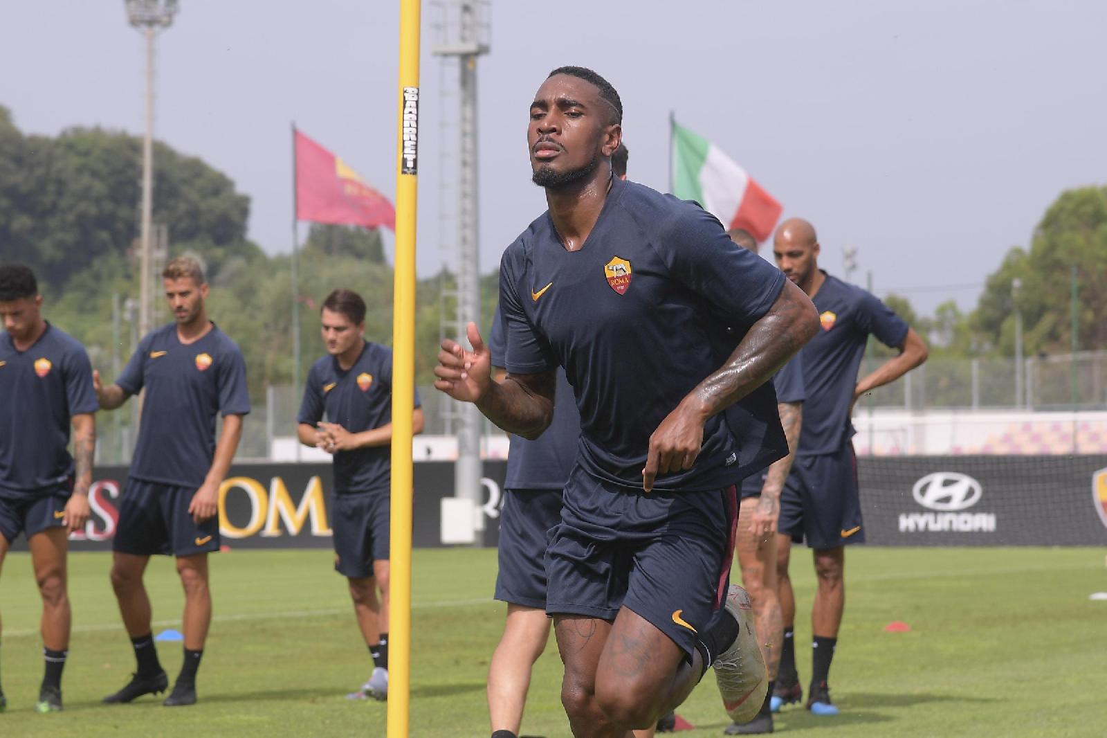 Gerson in allenamento a Trigoria, di LaPresse