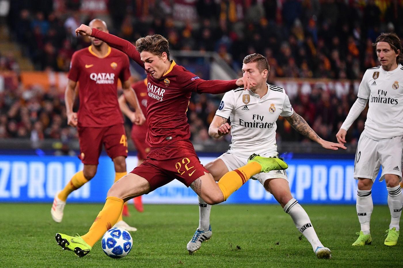 Zaniolo durante Roma-Real dello scorso anno in Champions, di LaPresse