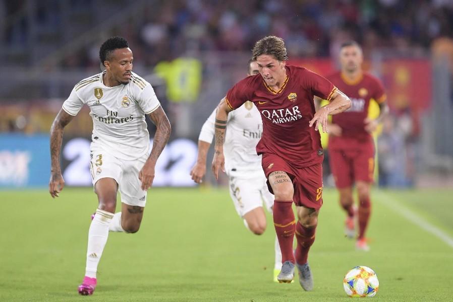 Nicolò Zaniolo in azione contro il Real Madrid