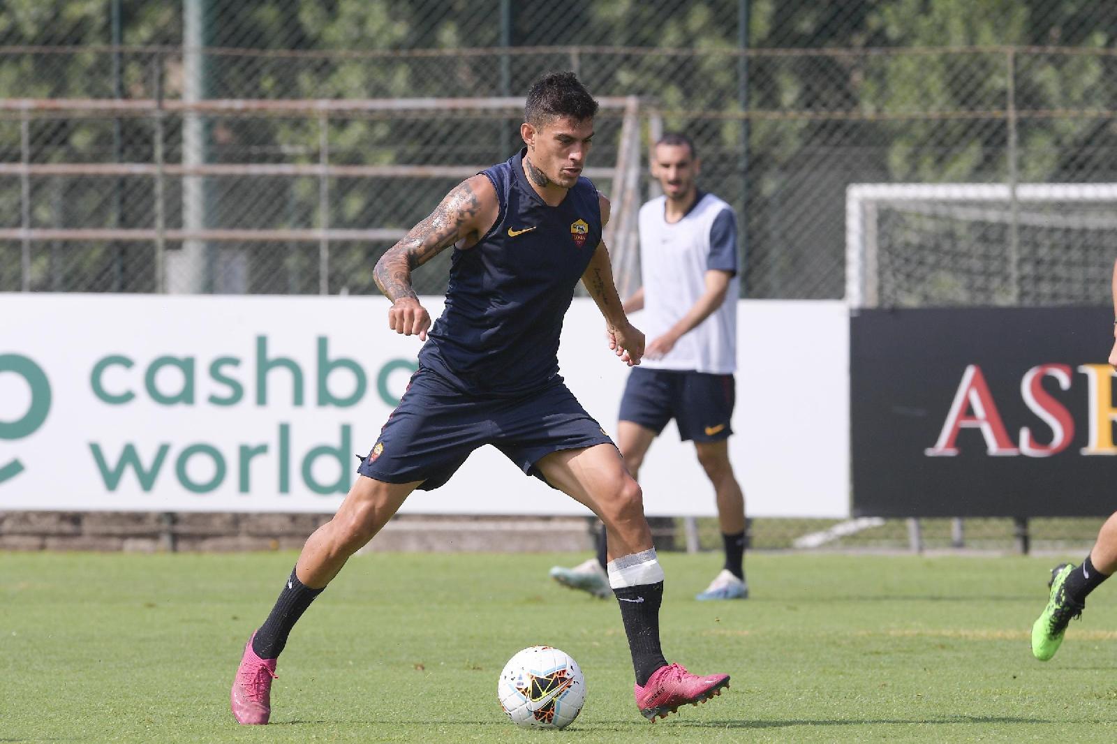 Perotti in allenamento a Trigoria, di LaPresse