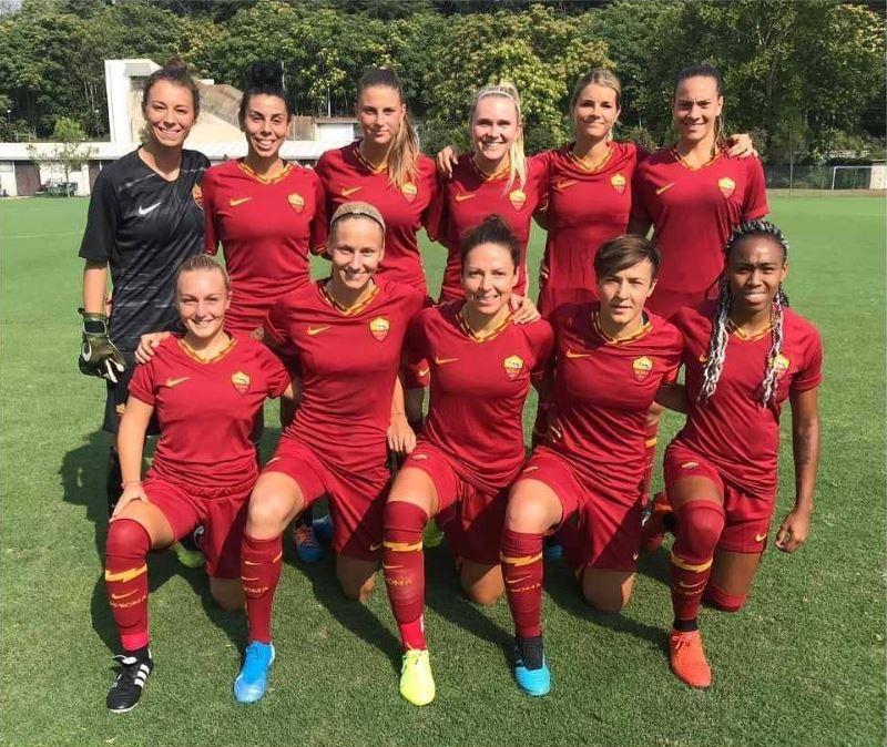 La squadra scesa in campo dal 1' al Giulio Onesti (Foto Twitter AS Roma Femminile)