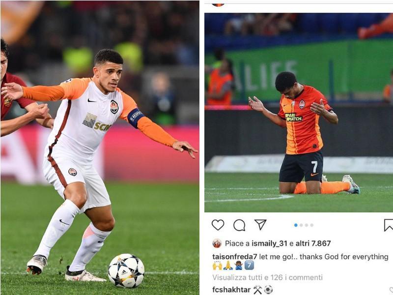 Il post di Taison su Instagram