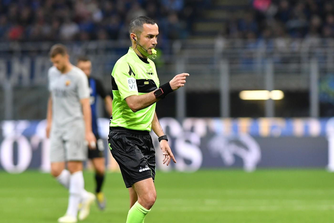 Marco Guida, arbitro della sezione di Torre Annunziata che dirigerà il derby, di LaPresse