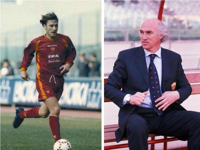 Francesco Totti e Carlos Bianchi, di LaPresse