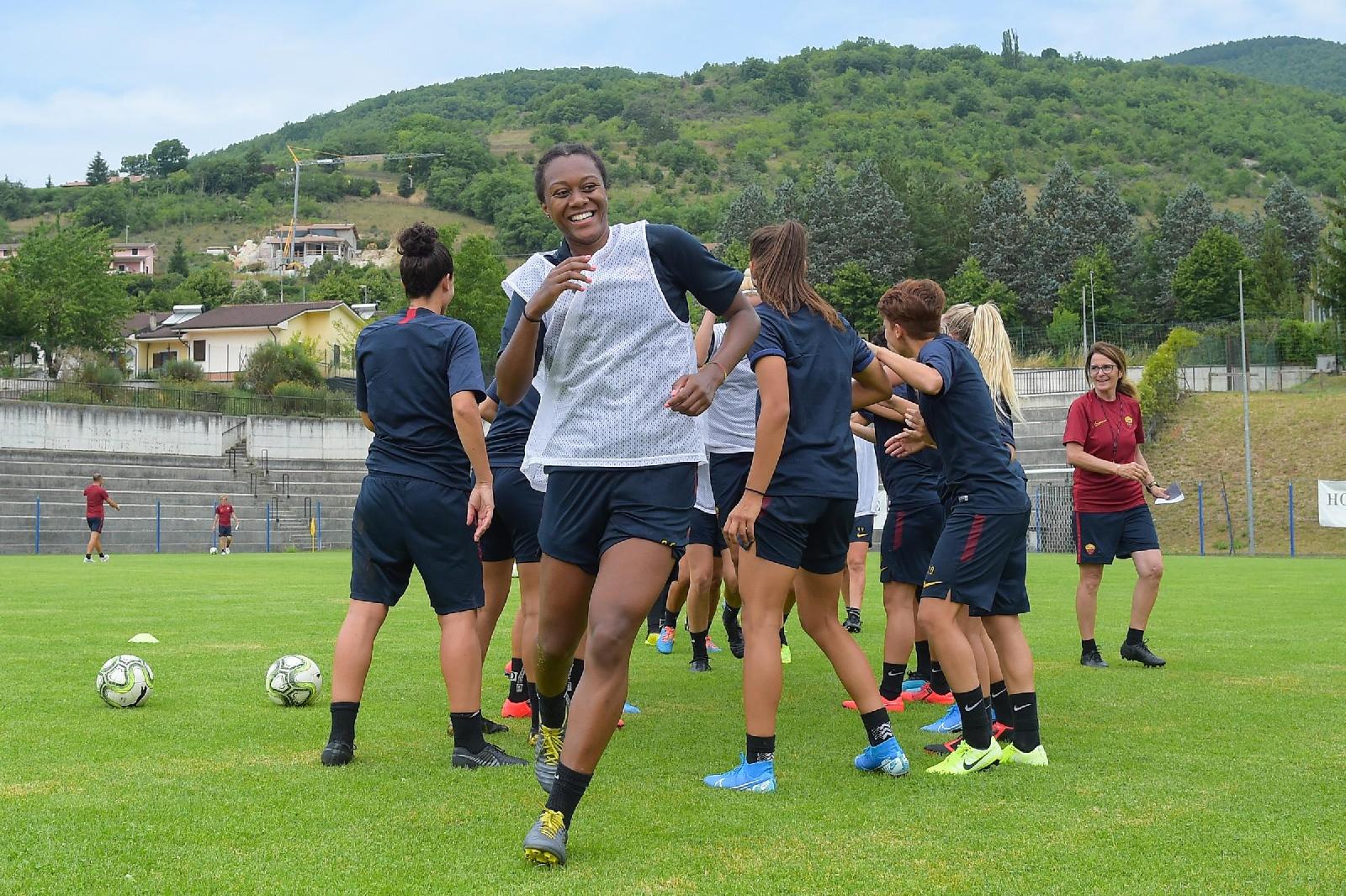 Allyson Swaby, difensore della Roma che ha preso parte alla protesta contro la Federazione giamaicana, di LaPresse