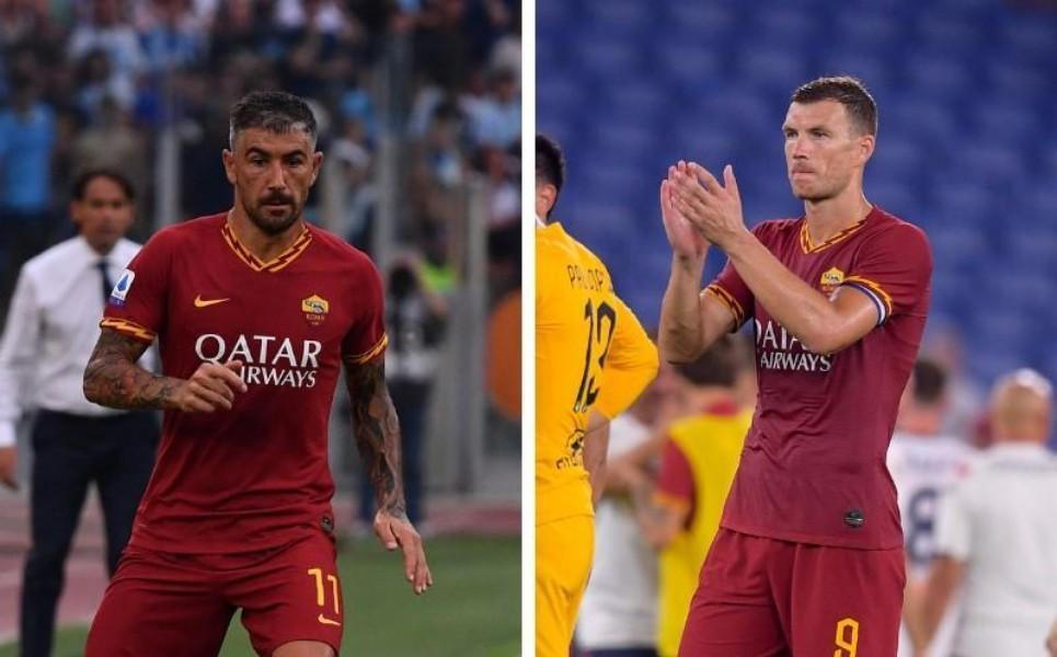 Aleksandar Kolarov e Edin Dzeko, di LaPresse