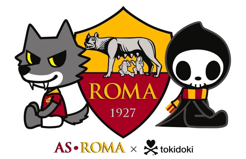 La grafica disegnata da Tokidoki per la Roma (@asroma.com)