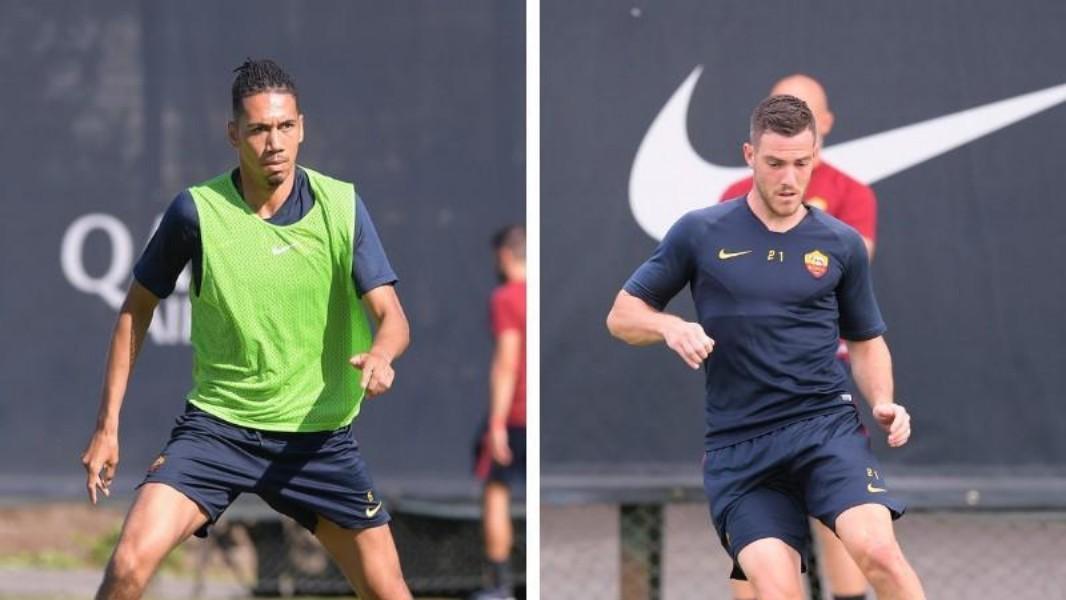 Chris Smalling e Jordan Veretout, di LaPresse