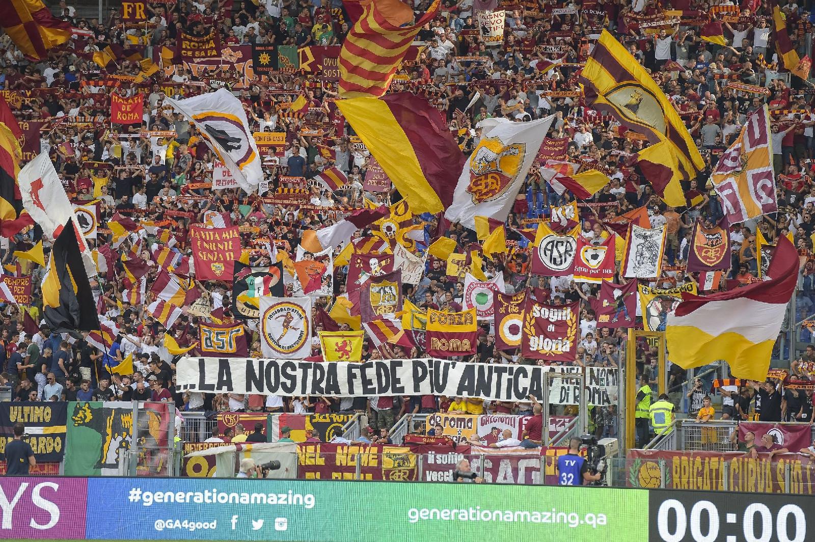 La Curva Sud durante Roma-Sassuolo