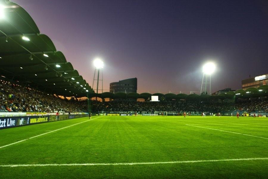 Lo stadio Graz-Liebenau, dove la Roma affronterà il Wolfsberg