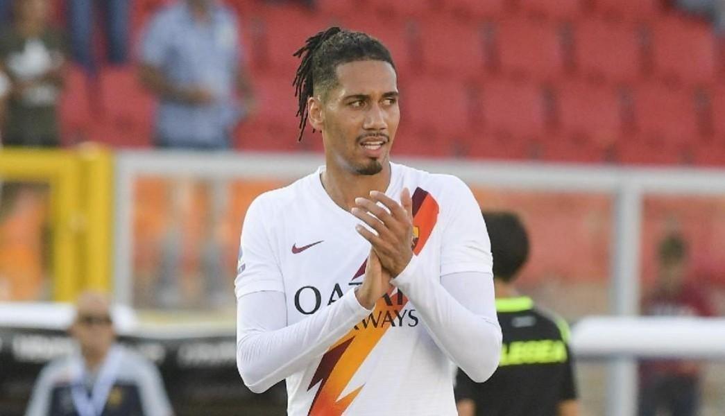 Smalling al termine di Lecce-Roma, di LaPresse