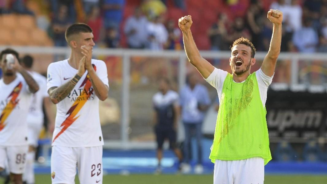 Alessandro Florenzi esulta per la vittoria di Lecce, di LaPresse