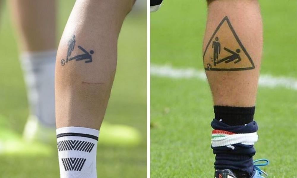 A sinistra il tatuaggio di Dani Garcia, a destra quello di Daniele De Rossi