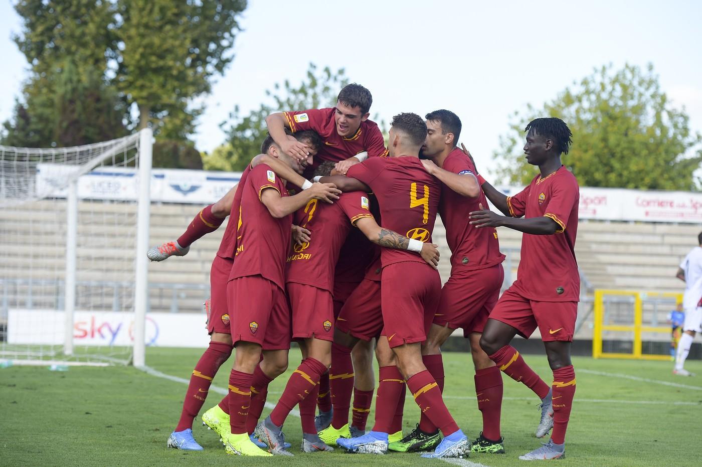 L\'esultanza della squadra al gol dell\'1-0 di D\'Orazio al 9\', di LaPresse