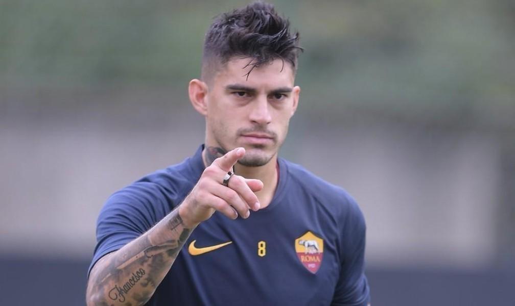 Diego Perotti si è allenato in parte con il gruppo, di LaPresse