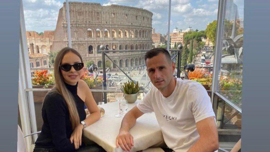 Nikola Kalinic in compagnia della moglie Vanja