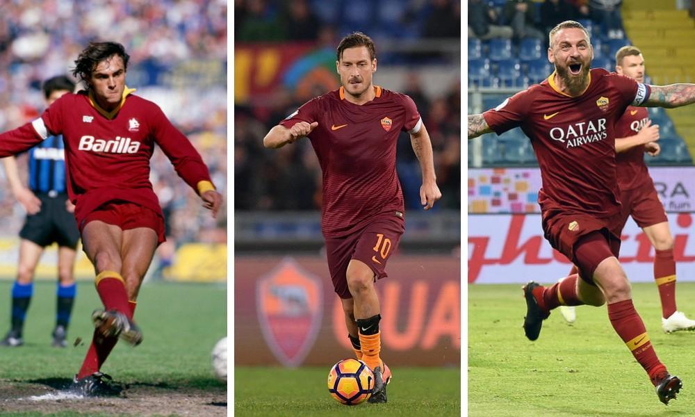 Giuseppe Giannini, Francesco Totti e Daniele De Rossi