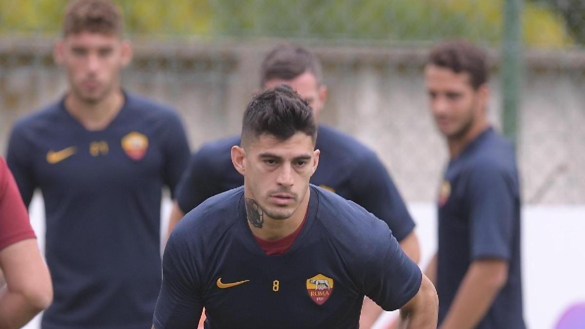 Perotti in allenamento a Trigoria, di LaPresse